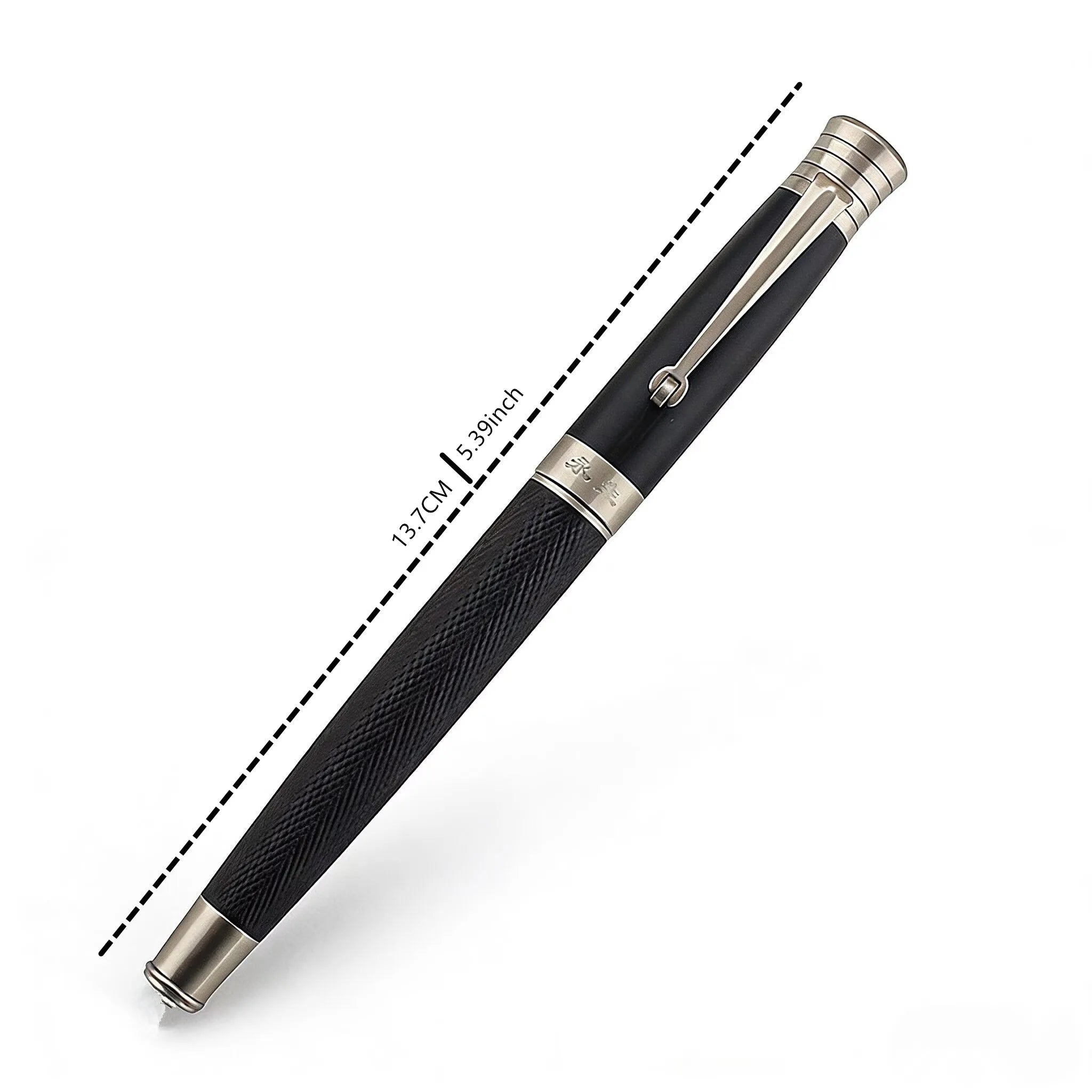 Pluma Negra y Plateada | Elegancia y Dirección
