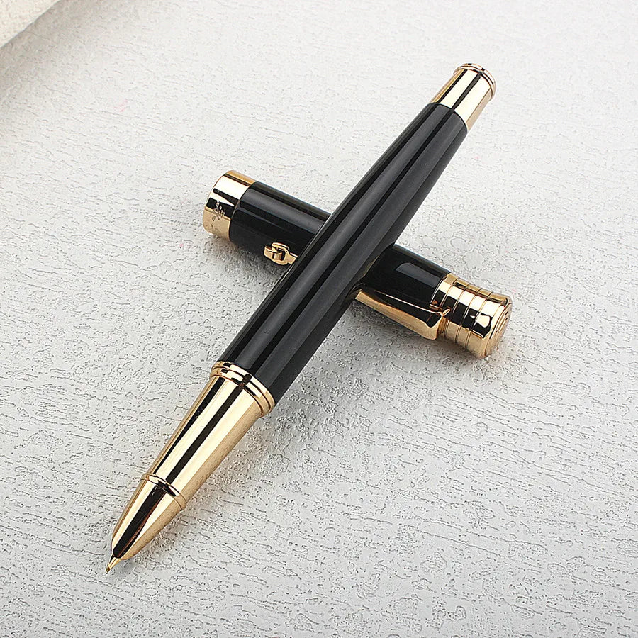 Pluma Negra y Plateada | Elegancia y Dirección