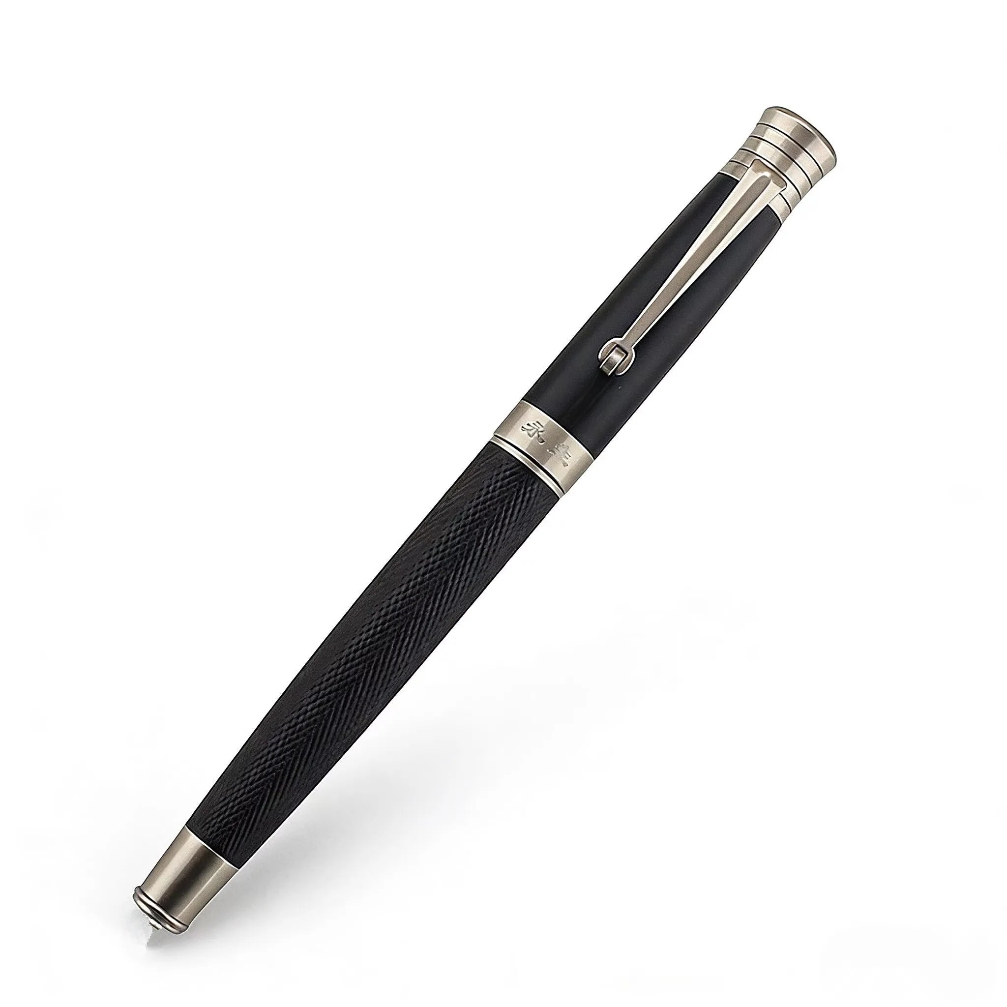 Pluma Negra y Plateada | Elegancia y Dirección